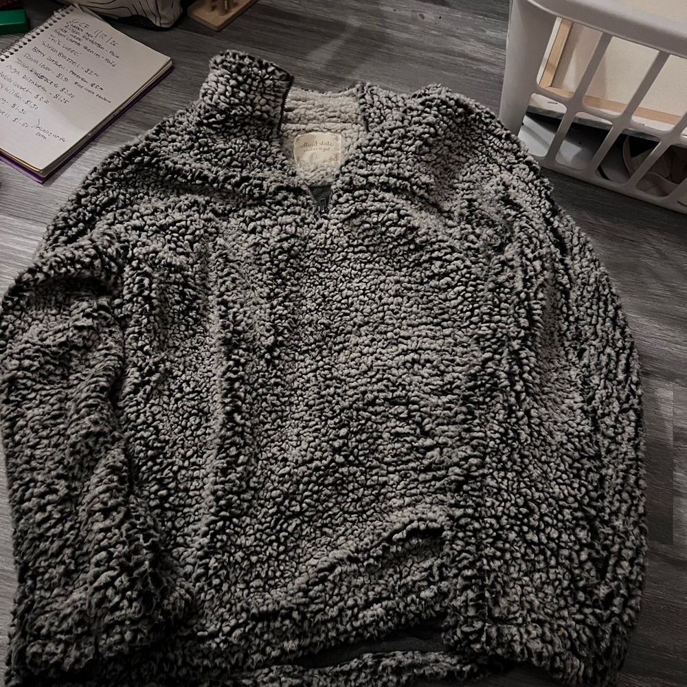 Altar'd State Gray Sherpa Jacket